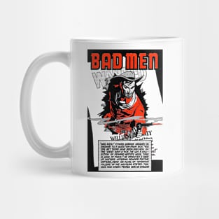 Bad Men Buffalo Bill Western Cowboy Retro Comic Mug